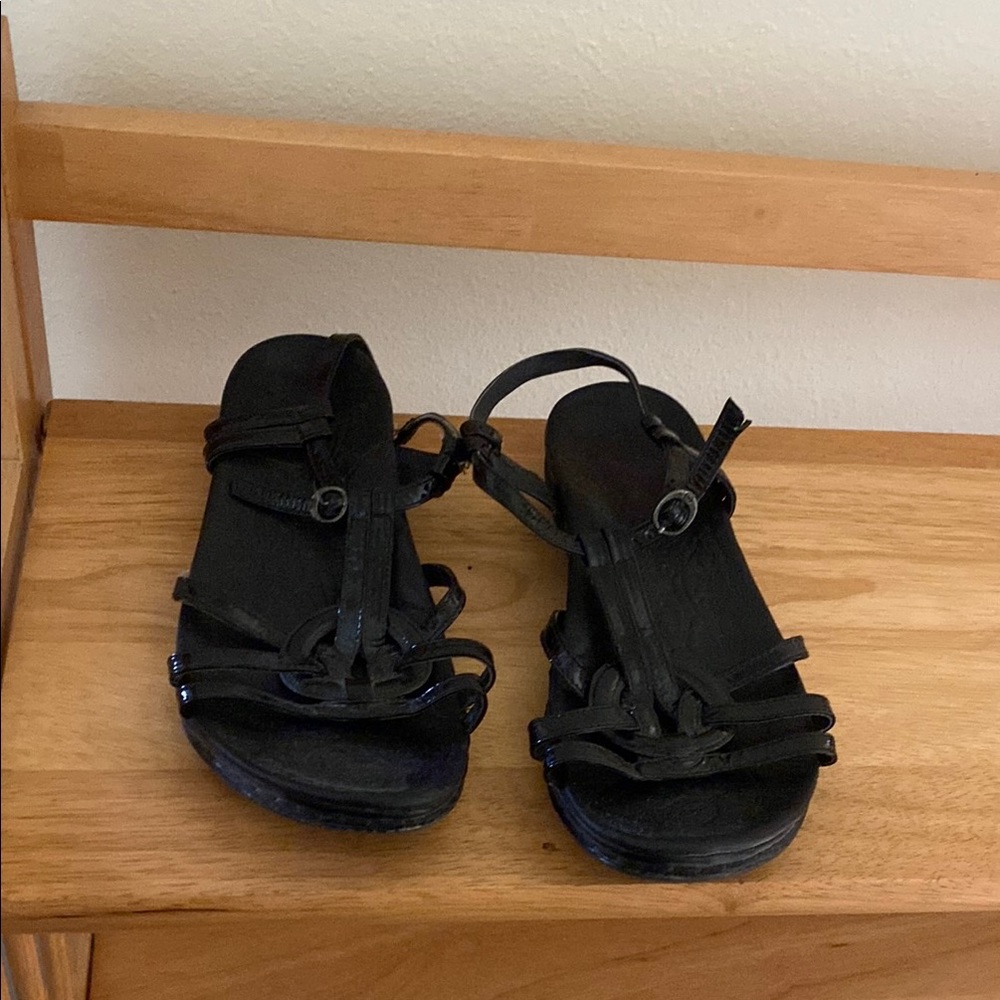Women's Black Strappy Sandals
